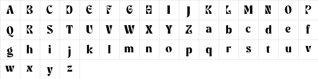 KLOREDEMO Regular Character Map