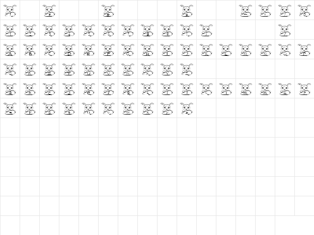usa Font Regular Character Map