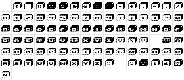 V5 Bloques Regular Character Map V5 Bloques Regular Character Map