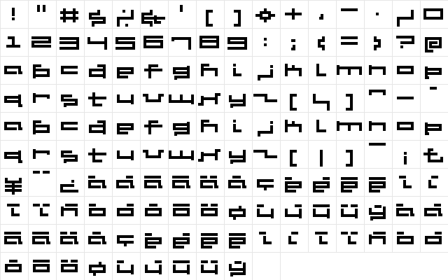 V5 Cuadra2 Thick Character Map
