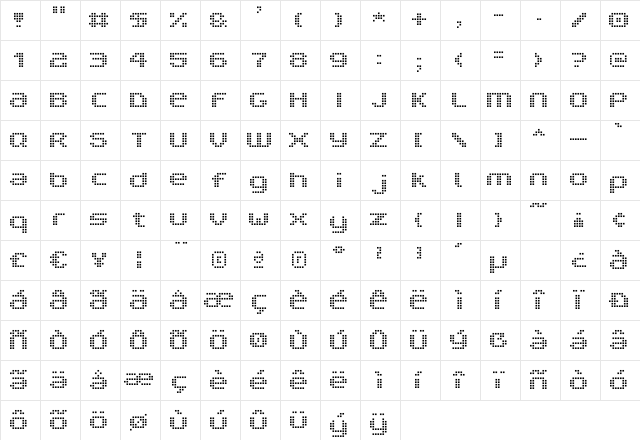 V5 Prophit Cell Character Map