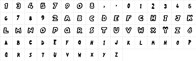 Vacant Capz BRK Regular Character Map Vacant Capz BRK Regular Character Map
