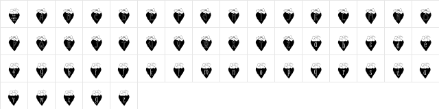 Valbears_kg Regular Character Map