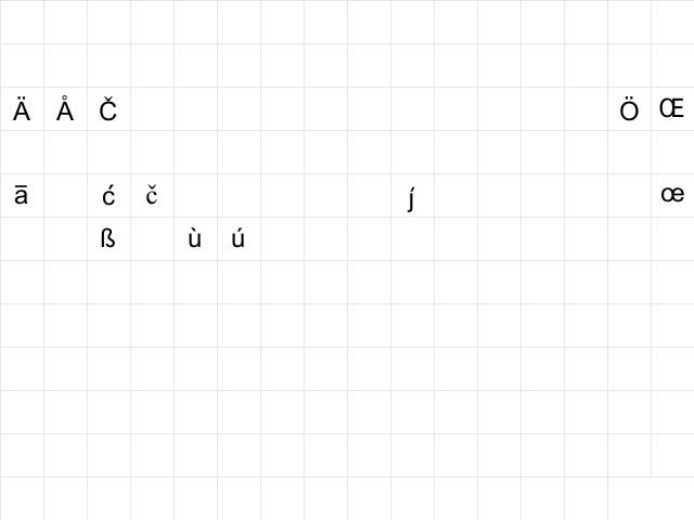 Van Dale Diacritica Regular Character Map