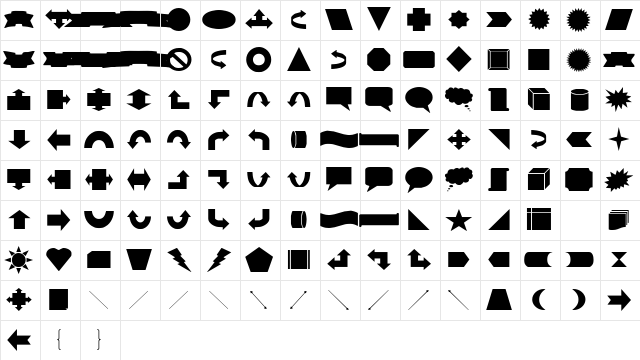 VariShapes Solid Regular Character Map
