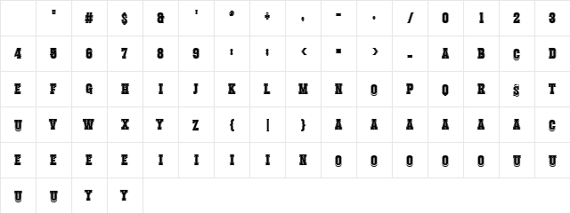 Varsity Signature Outline Regular Character Map Varsity Signature Outline Regular Character Map