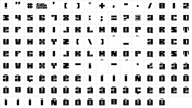 Velvet Illusions Regular Character Map Velvet Illusions Regular Character Map