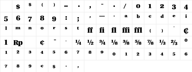 Veracity Pro Black SSi Black Character Map Veracity Pro Black SSi Black Character Map