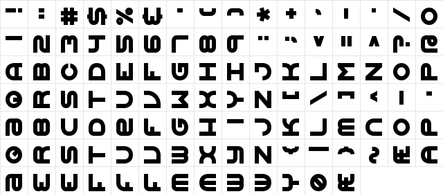 Vertigo 2 BRK Normal Character Map Vertigo 2 BRK Normal Character Map