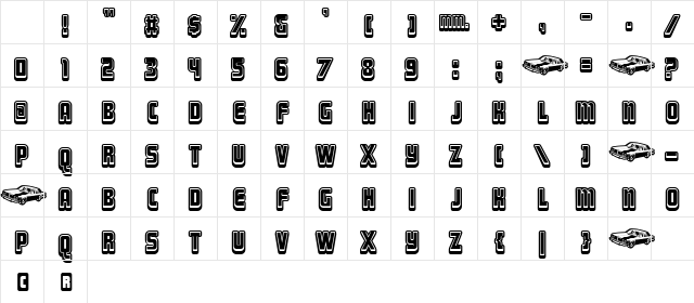Vice Squad Regular Character Map Vice Squad Regular Character Map