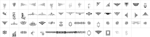 Victorian Free Ornaments Two Regular Character Map