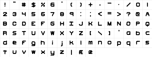 Vindictive BRK Regular Character Map