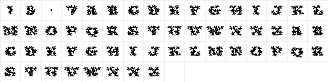 VineCapsSSK Bold Character Map VineCapsSSK Bold Character Map
