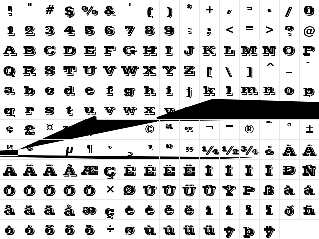 Vinera Hu Normal Character Map