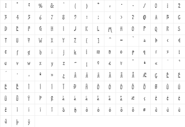 Virile Open Character Map