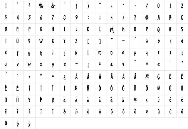 Virile Solid Character Map