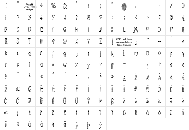 VirileOpen Regular Character Map VirileOpen Regular Character Map