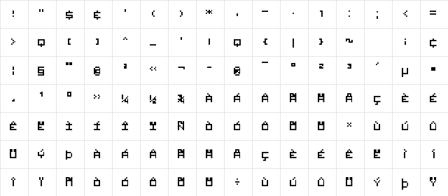 Visitor TT2 BRK Regular Character Map