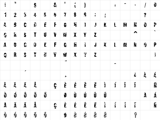 Viva Allende Regular Character Map