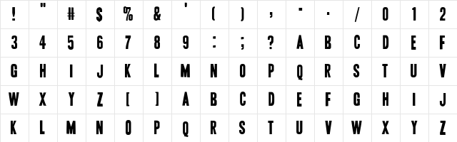 Vive la Rivoluzione Vive la Rivoluzione Character Map