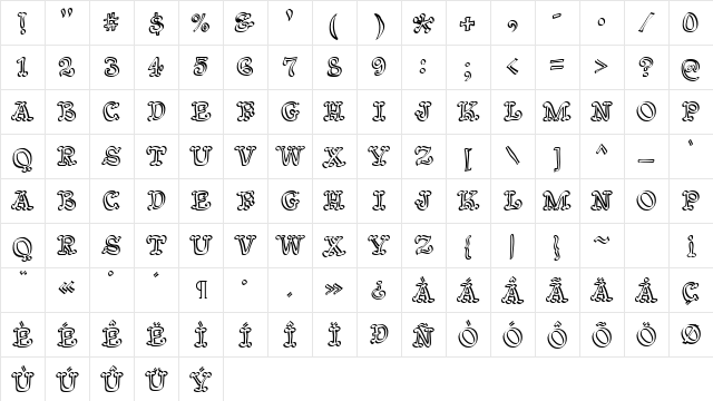 AccruedInterest Regular Character Map
