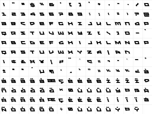 Vortex Dancer Leftalic Regular Character Map