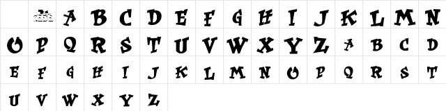 Krt Regular Character Map