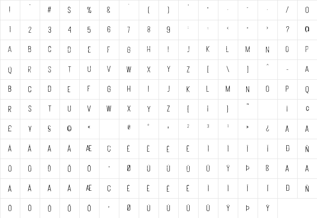Votrag Texture Light Regular Character Map