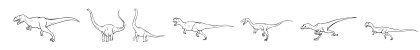 Dinosaur Outline Uppercase Preview