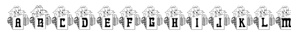 BJF Xmas Puppy Regular Uppercase Preview