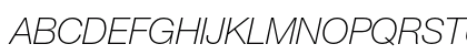 Helvetica Neue LT Std 36 Thin Italic Uppercase Preview