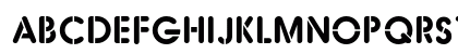 Hiruko Stencil Regular Uppercase Preview