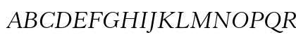 Horley Old Style MT Std Italic Uppercase Preview