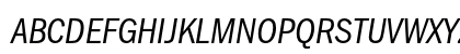 ITC Franklin Gothic Std Book Condensed Italic Preview
