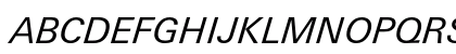 LinotypeUnivers BasicRegularItalic Preview
