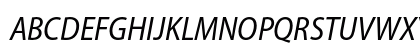 Myriad Pro SemiCondensed Italic Preview