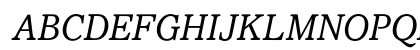 Pacella BookItalic Uppercase Preview