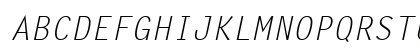 LetterGothicSlanted RomanItalic Preview