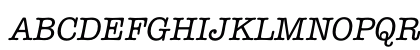 Romtypewriter Italic Preview