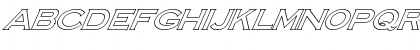 FZ ROMAN 14 HOLLOW ITALIC Light Font