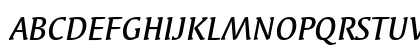 Syndor ITC Std Medium Italic Uppercase Preview