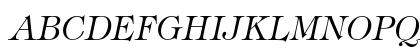 ITC Tiffany Std Light Italic Preview