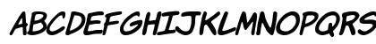 Komika Jam Italic Uppercase Preview