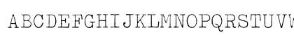 Typewriter ExtraLight Uppercase Preview