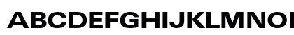 Univers Extended BQ Regular Uppercase Preview