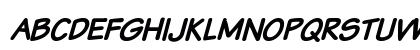 Komika Text Bold Italic Uppercase Preview