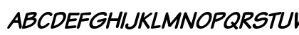 Komika Text Kaps Bold Italic Uppercase Preview