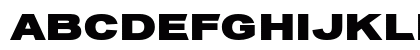 VonnesTTBlackExt Regular Uppercase Preview