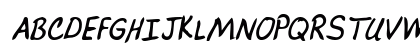 BrucesHand Bold Italic Uppercase Preview