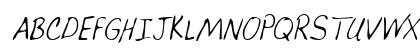 BrucesHand Italic Uppercase Preview